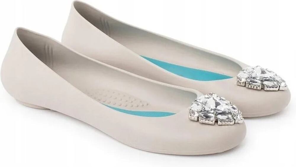 Oka B Ballet Flats Women's Size 8 Matte Beige Crystal Arch Support Comfort Flats